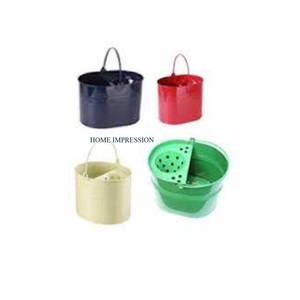 Cubo de Metal Galvanizado para Trapeador, Acabado Rústico Hecho a Mano, a Prueba de Fugas, Asa Sólida, Ecológico, Capacidad de 4L, Diseño Moderno, Limpieza de Pisos - Product Image 1