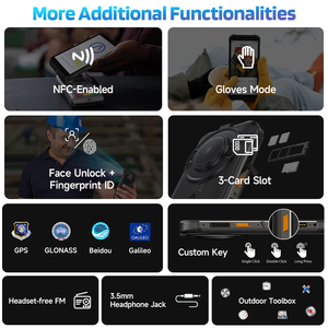 โทรศัพท์มือถือ <span class=keywords><strong>Ulefone</strong></span> RugKing Global 4G รุ่นทนทาน ระบบปฏิบัติการ Android 15 กันน้ำ หน่วยความจำ 16GB+256GB แบตเตอรี่ 9600mAh รองรับ NFC - Product Image 2