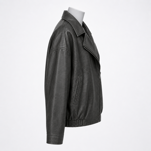Blouson Bomber Femme en Cuir Véritable Haute Qualité Nouveau Modèle 2026 Manches Longues Fermeture Éclair Col Étendu Style Hiver OEM Respirant - Product Image 5