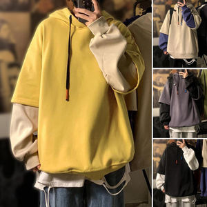 Sudadera con capucha para correr de lana en blanco con logotipo personalizado para hombre con impresión digital para la temporada de otoño - Product Image 6