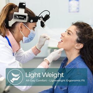 Lámpara LED Dental OTICA con Lupas Binoculares, Temperatura de Color 5800K, Brillo Ajustable, Clase I Quirúrgica, 1 Año de Garantía - Product Image 2