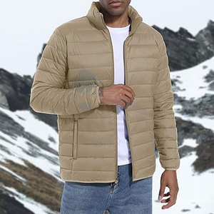Chaqueta acolchada de invierno ligera aislada para hombre, abrigo de burbujas cálido y acogedor para clima frío, serigrafía bordada de colores personalizados - Product Image 6