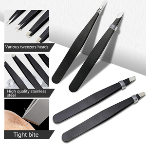 Recién llegado, pinzas para cejas, el mejor diseño, instrumentos de belleza de acero inoxidable con impresión de logotipo personalizado - Product Image 2