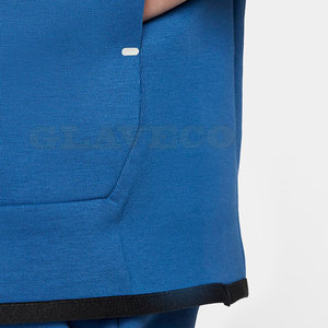 Custom Logo Wholesale Men's Hoodies-High Quality Cotton Blend Solid Winter Casual Fleece Hoodies Cheap Price - Product Image 4