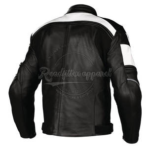 Chaqueta de cuero para motocicleta Soporte trasero Motocicleta Auto Racing Wear Hombres Cantidad Cuerpo personalizado OEM Chaqueta de moto - Product Image 2