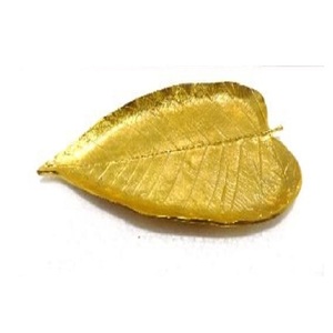 Grand bol en feuille avec petit bol en relief à cinq pétales et bol en feuille métallique décoratif imprimé émail – Article de la meilleure qualité - Product Image 4