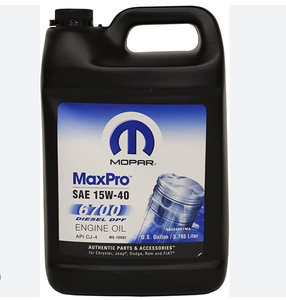 Lubrifiant automobile MOPAR anti-usure 15W40, lot de 3, bouteille de 5 litres, 68218941AC - Product Image 1