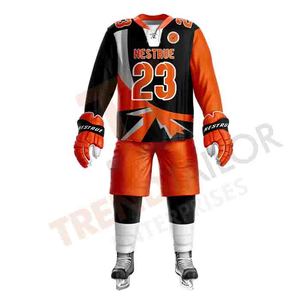 Conjunto de Jersey de Hockey sobre Hielo con Diseño Impreso por Sublimación para Uniformes de Entrenamiento Personalizados para Hombre - Product Image 5