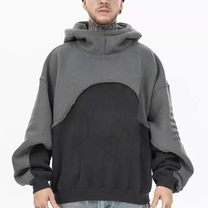 Sudadera térmica de gran tamaño con capucha para hombre de diseño personalizado OEM, sudaderas lisas con hombros Caídos para invierno con logotipo personalizado - Product Image 6