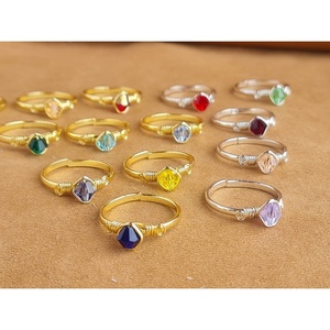 Stylish Gold and Silver Plated <b>Crystal</b> <b>Rings</b> with Vibrant Accents Resale Product - Product Image 1
