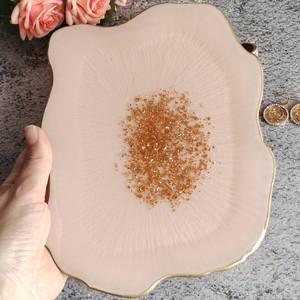 Handmade Resin Pink Tray with Unique Shape Home <b>Decor</b> Vanity Tray and Danish <b>Pastel</b> <b>Decor</b> Gift for Mom's <b>Birthday</b> - Product Image 6