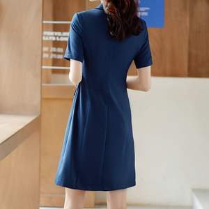 ชุดเดรสทำงานสำนักงานสำหรับผู้หญิงชุดเดรสทำงานทางการสำหรับใส่ไปงานปาร์ตี้เป็นทางการแฟชั่นระบายอากาศได้ดีฤดูร้อน - Product Image 3