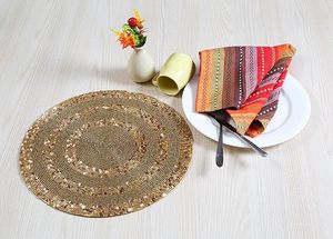 Three Sequence Circle <b>Beaded</b> <b>Placemat</b> for Dining Table Wedding Reception New Year Parties-Elegant Design for Mats & Pads - Product Image 5