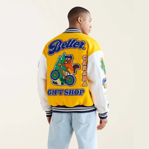 Veste universitaire Letterman personnalisée pour hommes, manches longues, broderie en chenille, écusson, support, vêtements de ville, vêtements d'usine - Product Image 2