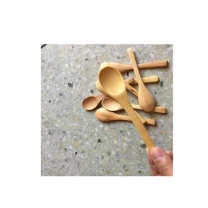 Wooden Mini Spoon Custom Logo for Handmade Tasting Spoons Eco Baking Serving Utensils <b>Small</b> Size Low Price - Product Image 3