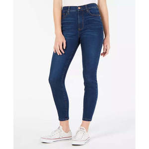 กางเกงยีนส์ทรงสกินนี่เอวสูงสำหรับเด็กผู้หญิง รุ่น Celebrity Pink ผ้าเดนิมยืดระบายอากาศได้ดี สีเข้ม ทรงบูทคัทแบบเรียบง่าย แฟชั่นทันสมัย ไซส์ 1 - Product Image 1