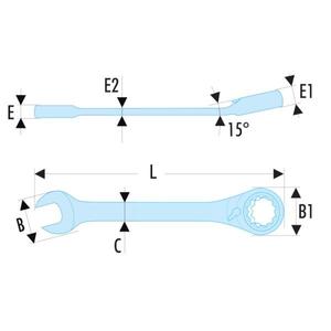 Llaves Combinadas de Trinquete Estándar en Pulgadas Facom - Product Image 2