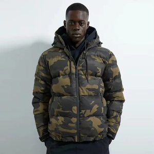 แจ็กเก็ตขนเป็ดหนาสำหรับผู้ชายเสื้อแจ็คเก็ตขนเป็ดมีฮู้ดและสีพื้นสำหรับผู้ชาย - Product Image 2