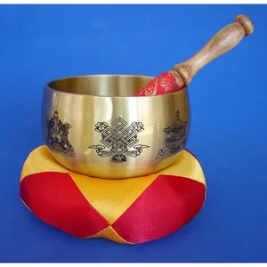Cuenco tibetano hecho a mano para cantar, cuenco de aluminio y latón de nueva apariencia para medicamentos, precio al por mayor, técnica de fundición - Product Image 6