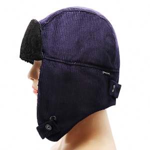 Chapeau de trappeur personnalisé pour homme, chaud et épais, idéal pour l'hiver et les activités de plein air, style Mad Bomber - Product Image 3