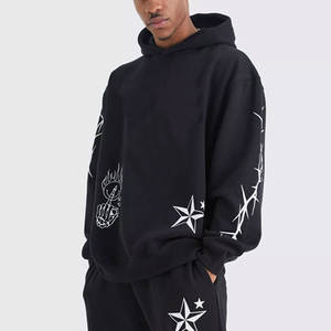 Chándal acampanado vintage para hombre con logo bordado desgastado personalizado, chándal acampanado con estampado de diamantes de imitación a bajo precio para hombre - Product Image 5