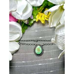 Collier en turquoise de Royston et argent sterling, fait main par des artisans Navajo - Bijou de collection culturelle - Product Image 2