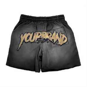 Ensemble T-shirt et short d'été en coton 100% imprimé sérigraphie pour homme, personnalisable OEM, respirant, streetwear, deux pièces - Product Image 4