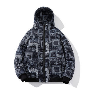 Haute qualité personnalisé grande taille hommes hiver doudoune extérieur chaud couette Parka pleine impression bulle conception lettre Style - Product Image 4