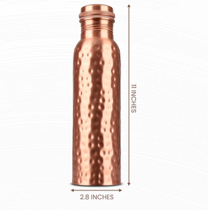 Ensemble de 4 bouteilles d'eau en cuivre de haute qualité au design tendance, différents modèles martelés et lisses, prix d'usine - Product Image 5