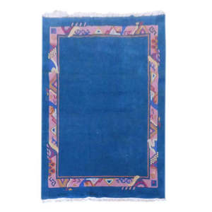 Tapis népalais noué à la main en laine et coton naturels, couleur verte, 8'2 x 6'6, Pan2162 - Product Image 1
