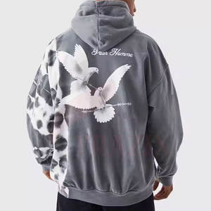 Sweat-shirts à épaules tombantes pour hommes, tendance, en polyester/coton, logo personnalisé, dernier design, fabriqué au Pakistan - Product Image 2