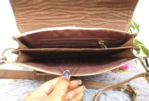 Bolso de cuero de vaca para mujer, bolso de mano, pelo de vaca marrón en el hombro, pelo de vaca de verano, los mejores bolsos de mano de cuero OEM - Product Image 3