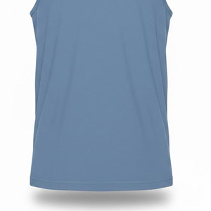 T-shirt sans manches coupe décontractée, bords bruts aux emmanchures, respirant, séchage rapide, en tissu molletonné épais, logo personnalisé pour les activités robustes - Product Image 5