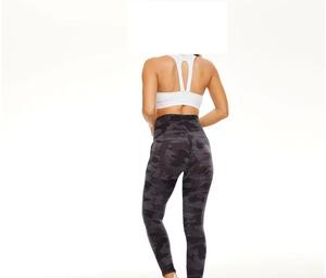 Pantalones deportivos de cintura cruzada con logotipo personalizado, mallas de mujer, mallas de entrenamiento, mallas de yoga sin costuras con tinte de corbata - Product Image 5