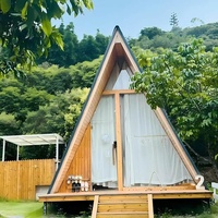 Maison préfabriquée A-frame à toit triangulaire, 2 étages, style Airbnb, pour filles, en liquidation, prix bas, Chine