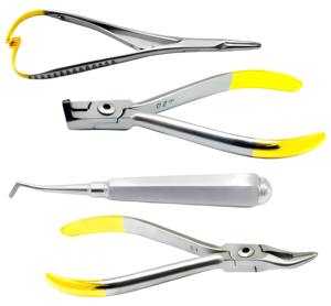 ชุดอุปกรณ์จัดฟัน4ชิ้นคีมจัดฟันทำจากสเตนเลสคีมจัดฟันแบบแมนนวล - Product Image 1