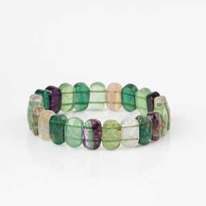 Bracciale in Fluorite Verde Naturale con Taglio Largo - Product Image 1