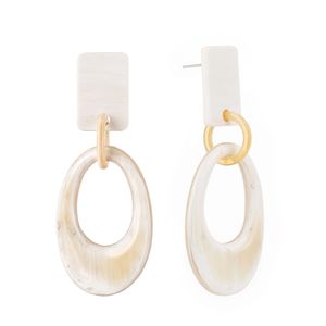 Pendientes de cuerno de búfalo natural Nuevo diseño Estilo de amor Hecho a mano Mejor pulido HF Artesanía Joyería de moda a granel - Product Image 5