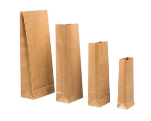 Bolsa de papel Kraft marrón liso Embalaje reciclable ecológico clásico para promoción de supermercados y uso diario - Product Image 1