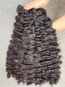 Extensiones de pelucas de cabello humano vietnamita crudo de doble dibujado rizado birmano vietnamita de grado superior para mujeres Genius de belleza Natural - Product Image 2