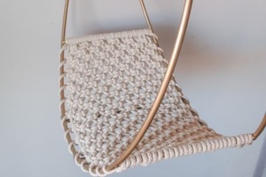 Revistero bohemio de macramé tejido a mano, organizador de algodón suave Natural para periódicos, libros, elegante soporte para revistas de macramé - Product Image 5