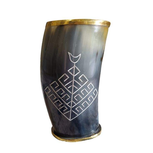 High Quality Natural Buffalo Horn <b>Wine</b> <b>Glass</b> Customized Half-Burned Cup Carving for <b>Red</b> <b>Wine</b> Quality Shorts Included - Product Image 1