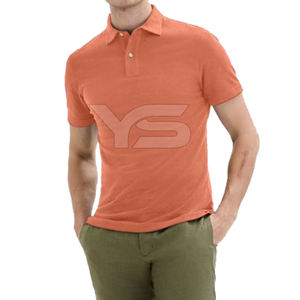 เสื้อโปโลของผู้ชายเสื้อโปโลผ้าฝ้าย100% เสื้อกอล์ฟของผู้ชายปักโลโก้เสื้อโปโลแขนสั้นธรรมดา - Product Image 3