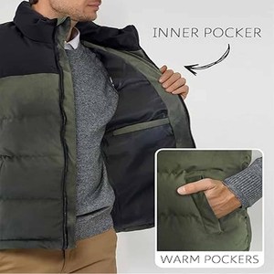 Nouvelle conception, vente chaude, veste matelassée en polyester pour homme, demi-manches, téléchargée par Dress Sports - Product Image 5