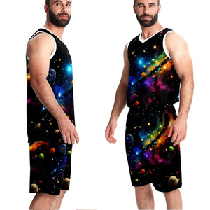 Vêtements de sport en polyester fabriqués au Pakistan, uniforme de basket-ball pour hommes, maillot et short d'équipe, dernier uniforme de basket-ball imprimé par sublimation - Product Image 3