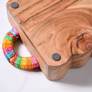 Customized Modern Luxury Multifunctional Decorative Serving Trays Wood and Metal in Various Wedding Ramadan Colors - Product Image 4