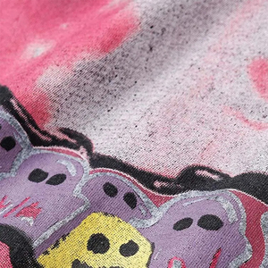 เสื้อยืดผู้ชายสีดำสะพายไหล่ทรงหลวมขนาดใหญ่พิเศษพิมพ์ลายสกรีนใหม่ทันสมัย - Product Image 3