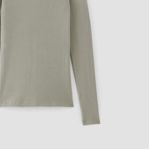 New Arrival Customized Logo 100% Cotton Long Sleeve T-shirts / Wholesale Plain Solid Color Breathable Long Sleeve Tshirts - Product Image 5