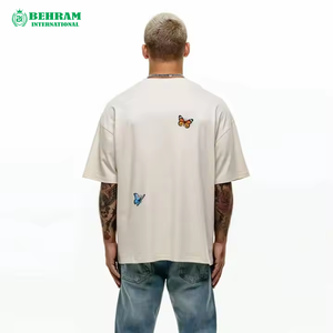 Custom Men's <b>100</b>% <b>Polyester</b> O-Neck Regular Fit Loose Fit Drop Shoulder Heavy Weight 180g Anti-Wrinkle Breathable T-<b>Shirt</b> - Product Image 6