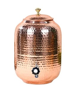 ขวดน้ำทองแดงมรดกของทองแดง matka matka Matt ตอก12 LTR กันรั่วปราศจาก BPA เป็นมิตรกับสิ่งแวดล้อมใช้ได้ทั้งชายและหญิง - Product Image 6